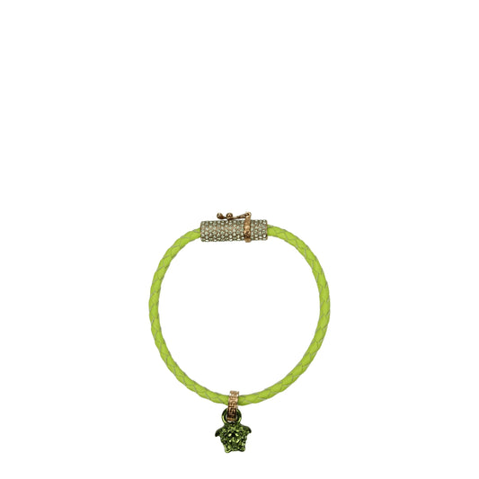Versace Green Leather Bracelet Womens Bracelet