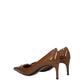 Dolce & Gabbana Brown Leather High Heel Pumps