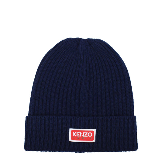 Kenzo Blue Wool Beanie Womens