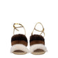 Fendi Brown Mink Strap-On Sandals