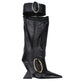 The Attico Black Leather Boots