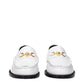 Versace White Leather Slip-On Loafers