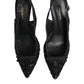 Dolce & Gabbana Black Tulle Ricamo Heels Slingbacks Shoes