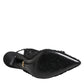 Dolce & Gabbana Black Tulle Ricamo Heels Slingbacks Shoes