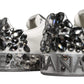 Dolce & Gabbana White Crystal Logo Portofino Sneakers Shoes