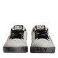 Dolce & Gabbana White Crystal Logo Portofino Sneakers Shoes