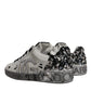 Dolce & Gabbana White Crystal Logo Portofino Sneakers Shoes