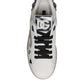 Dolce & Gabbana White Crystal Logo Portofino Sneakers Shoes
