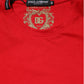 Dolce & Gabbana Red Crew Neck Short Sleeves Top T-shirt