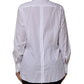 Dolce & Gabbana White Cotton Collared Long Sleeves Shirt Top