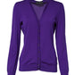 Dolce & Gabbana Purple Wool Knit V-neck Cardigan Sweater