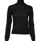 Dolce & Gabbana Black Cashmere Turtleneck Pullover Sweater