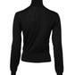 Dolce & Gabbana Black Cashmere Turtleneck Pullover Sweater
