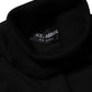 Dolce & Gabbana Black Cashmere Turtleneck Pullover Sweater