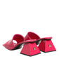 Dolce & Gabbana Pink Open Toe Block Heel Mules Sandals Shoes