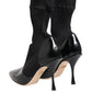 Dolce & Gabbana Black Stretch Stilettos Booties Socks Shoes
