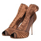 Dolce & Gabbana Brown Bette High Heeled Ankle Boots Shoes