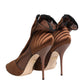 Dolce & Gabbana Brown Bette High Heeled Ankle Boots Shoes