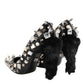 Dolce & Gabbana Black Crystals Studs Stiletto Pumps Shoes