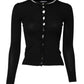 Dolce & Gabbana Black STAFF Round Neck Cardigan Sweater