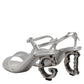 Dolce & Gabbana Silver KEIRA Heels Ankle Strap Sandals Shoes