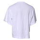 Dolce & Gabbana White Short Sleeves DG Logo Print Top T-shirt