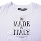 Dolce & Gabbana White Short Sleeves DG Logo Print Top T-shirt