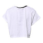 Dolce & Gabbana White Cotton Crew Neck Cropped Top T-shirt