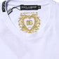 Dolce & Gabbana White Cotton Goodluck 2023 Crew NeckT-shirt