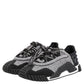 Dolce & Gabbana Black Gray NS1 Low Top Sneakers Shoes