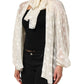 Dolce & Gabbana Off White Logo Monogram Ascot Collar Top