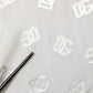 Dolce & Gabbana Off White Logo Monogram Ascot Collar Top