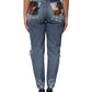 Dolce & Gabbana Blue Tattered High Waist Women Denim Jeans