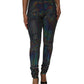 Dolce & Gabbana Multicolor Sequined Leggings Trouser Pants