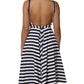 Dolce & Gabbana Blue White Striped Embroidered A-line Dress