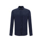 Brunello Cucinelli Blue Silk Shirt