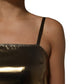 Dolce & Gabbana Metallic Gold Sleeveless A-line Mini Dress