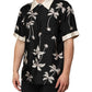 Dolce & Gabbana Black Printed Silk Short Sleeves Casual Shirt
