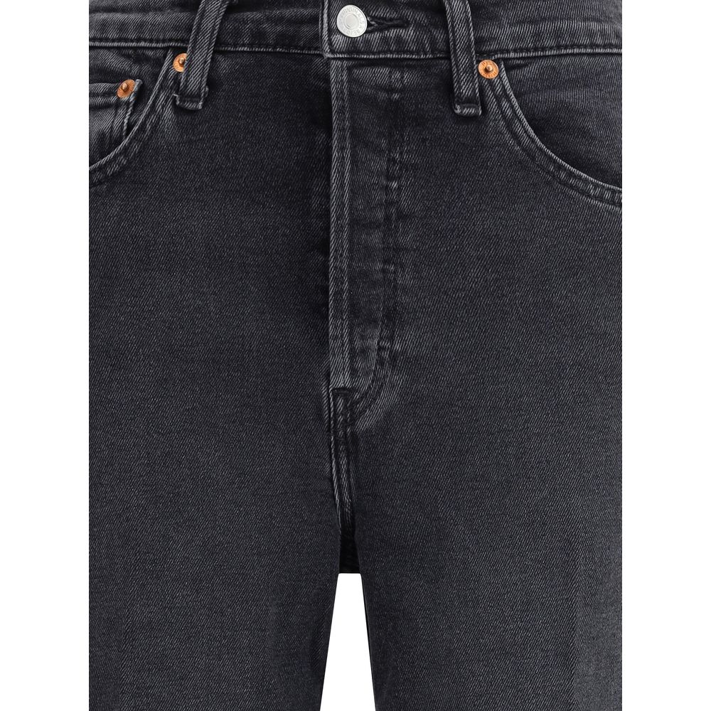 RE/DONE Black Cotton Jeans Denim