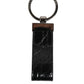 Dolce & Gabbana Black Leather Logo Metal Ring Keychain Holder Men Keyring Mens