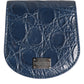 Dolce & Gabbana Blue Exotic Skin Coin Condom Case Holder Pocket Wallet Mens Wallet
