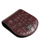 Dolce & Gabbana Burgundy Exotic Skin Coin Condom Case Holder Pocket Wallet Mens Wallet