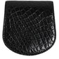 Dolce & Gabbana Black Exotic Skin Coin Condom Case Holder Pocket Wallet Mens Wallet