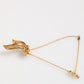 Dolce & Gabbana Gold Tone 925 Sterling Silver Crystal Chain Pin Brooch
