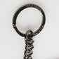 Dolce & Gabbana Yellow Logo Nylon Silver Brass Holder Keychain Keyring Mens