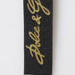 Dolce & Gabbana Black Yellow Polyester DG Logo Silver Keychain Keyring Mens