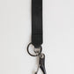 Dolce & Gabbana Black Red Polyester DG Logo Silver Men Keychain Keyring Mens