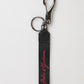 Dolce & Gabbana Black Red Polyester DG Logo Silver Men Keychain Keyring Mens