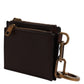 Dolce & Gabbana Brown Calf Leather Zip Logo Keyring Coin Purse Men Wallet Mens Wallet