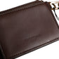 Dolce & Gabbana Brown Calf Leather Zip Logo Keyring Coin Purse Men Wallet Mens Wallet